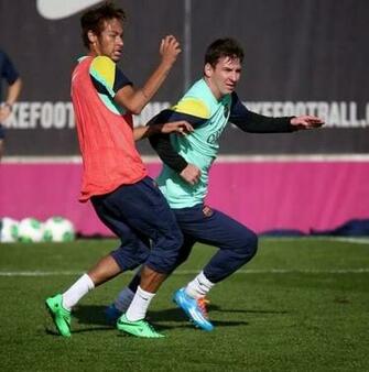 Lionel Messi And Neymar Jr Fc Barcelona Wallpaper