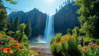Mountain Waterfall Wallpaper