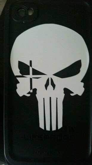 American Sniper Memorial Chris Kyle Craft Punisher White Sticker Vinly