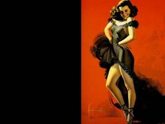Vintage Pin Up Girls Wallpaper