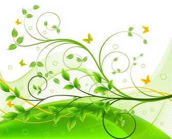 Green Floral Background