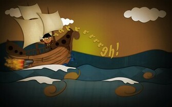 Pirate Ship Art Cartoon HD Wallpaper Magic4walls