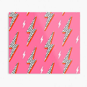Lightning Bolt Thunder Flash Preppy Pink S Print By