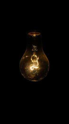 Incandescent Light Bulb Close Up Dark iPhone HD Wallpaper