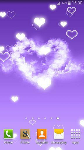 Wallpaper Purple Hearts Live Android