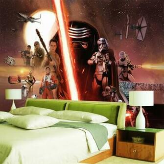 3d Star Wars Wallpaper Force Awakens Wall Mural Custom Photo