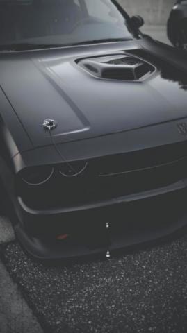 Black Dodge Challenger iPhone Wallpaper