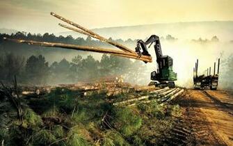 John Deere Forestry Swing Machines Wallpaper Art HD