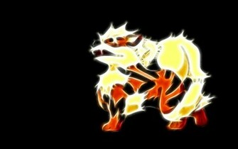 Pokemon Arcanine Black Background Wallpaper Art HD