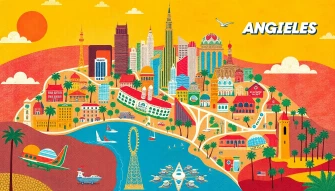 Los Angeles Map Wallpaper