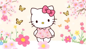 Hello Kitty Spring Computer Wallpaper