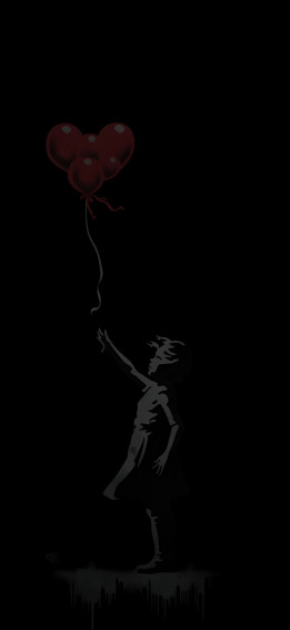 Banksy Balloon Girl Black Wallpaper Aesthetic