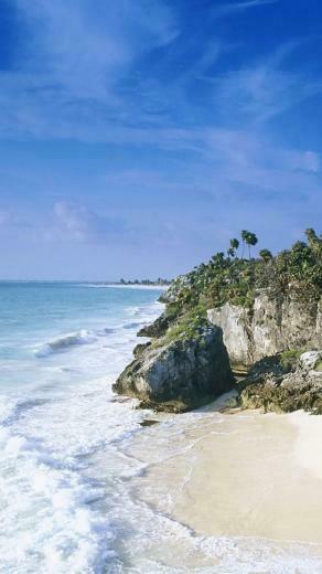 Sea iPhone Wallpaper In Tulum Resorts Beach