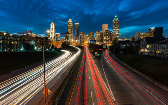 Atlanta Skyline Georgia United States Jackson Street Bridge 4k