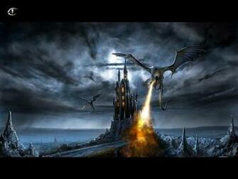 Griffins And Dragons Image Black HD Wallpaper