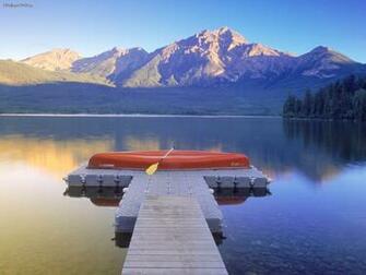 Pyramid Lake Jasper National Park Alberta Canada Picture Nr