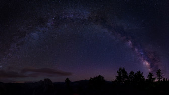 Wallpaper Id Starry Sky Trees Milky Way California
