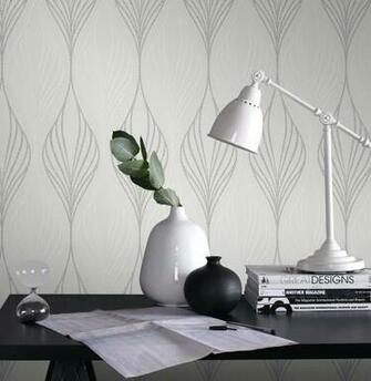 Graham And Brown Optimum White Silver Wallpaper