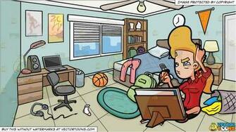 Clipart Cartoon An Uninspired Woman Having A Hard Time Sketching