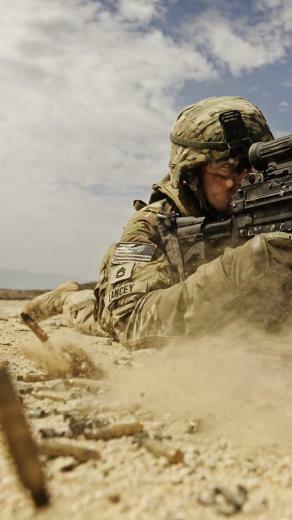 Wallpaper Soldier M249 Lmg Machine Gun U S Army Firing Dust