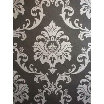 Damask Wallpaper Black
