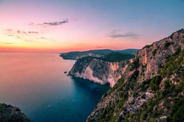 West Coast Of Zakynthos During Sunset Cap Keri Greece HD