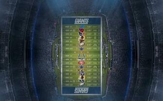 New York Giants Customized Schedule