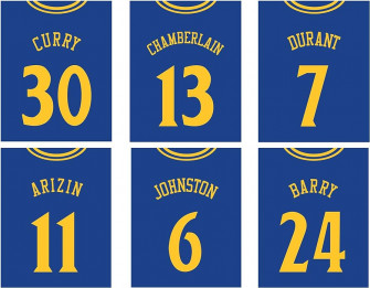 Amazon Golden State Warriors Nba Poster Set Of Six Vintage
