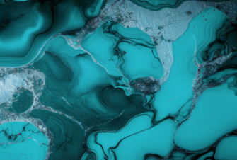 Shop Fancy Faux Marble Teal Wallpaper