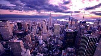 New York Wallpaper City Houses Clouds Desktop Jpg