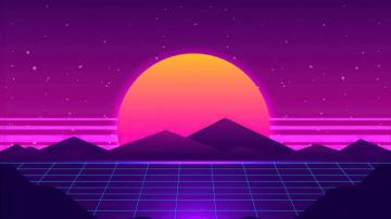 Synthwave Desktop Background