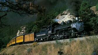 Wallpaper Steam Locomotive In The Mountains X HDtv