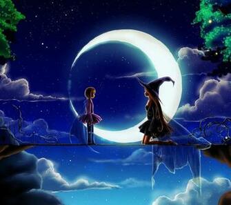 Chara Blue Moon Illustrations Wallpaper Sc Smartphone