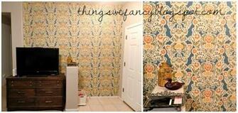 Things We Fancy Using Fabric As Wallpaper Tutorial Diy Show Off