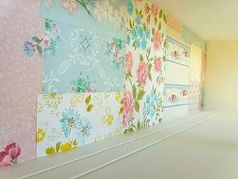 Back Panel Being Wallpaper With Scrappy Pieces Of Vintage