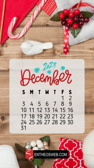 December Calendar Phone Wallpaper Entheosweb