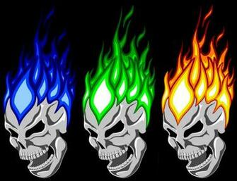 Flaming Skull By Blindminds
