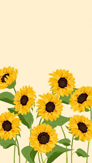 Sunflowers Digital Art Spring iPhone Wallpaper