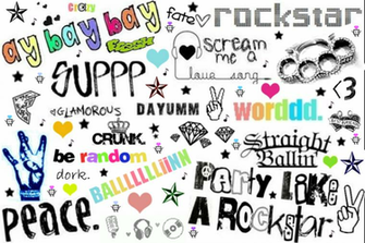 Fall Words Collage Background