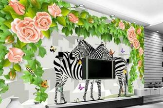 Custom Farmhouse Style 3d Abstract Wallpaper Roses Stereoscopic