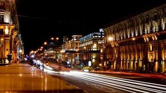 Pictures Belarus Minsk Roads Motion Street Night Time