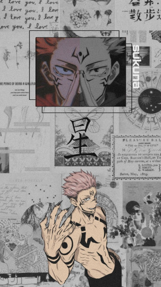 Sukuna Aesthetic Ilustrasi Komik Karakter Kartun