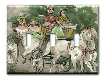 Southern Belles S Vintage Wallpaper Triple Switch By Fondue