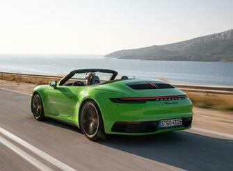Porsche Carrera S Cabriolet Color Lizard Green Rear