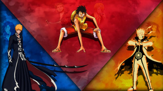 Luffy Ichigo And Naruto Wallpaper By Mazaroh