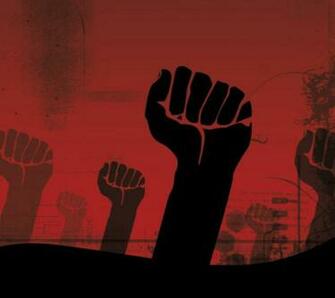 Scrawl Doodle Art Fist Fists Clenched Revolt Red Black