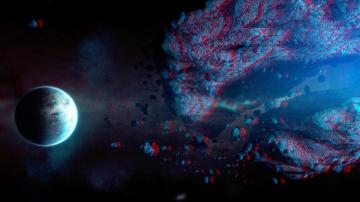 Wallpaper Space Red Cyan Full HD Too Close Stereo 3d