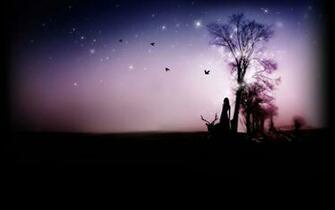 Night Dream Girl Illustrator Wallpaper Comics Desktop Background
