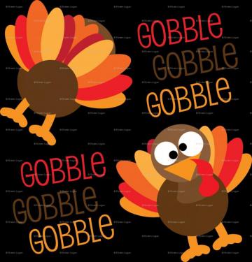 Gobble Funny Turkey Thanksgiving Wallpaper