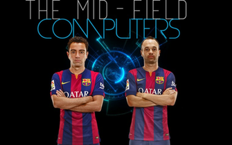 Xavi Iniesta Wallpaper Barca Fcbarcelona Mess By Subhan22 On